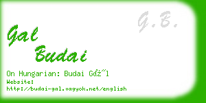 gal budai business card